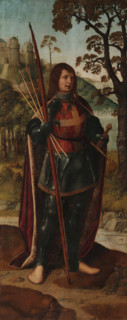 Saint Sebastian. Triptych of Our Lady of Mercy, left panel, First quarter of 16th century. Creator: Provost (Provoost), Jan (1465-1529).