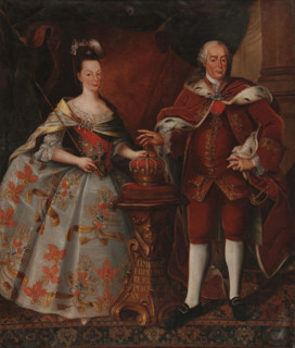 Double Portrait of Queen Maria I of Portugal (1734-1816) and King Peter III...(1717-1786), c1780. Creator: Anonymous.