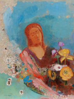 Closed Eyes, after 1900. Creator: Redon, Odilon (1840-1916).