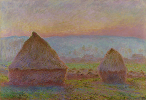 Grainstacks at Giverny. The Evening Sun, 1888-1889. Creator: Monet, Claude (1840-1926).