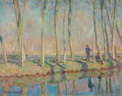 Jean-Pierre Hoschedé and Michel Monet on the Bank of the Epte, c1887-1890. Creator: Monet, Claude (1840-1926).
