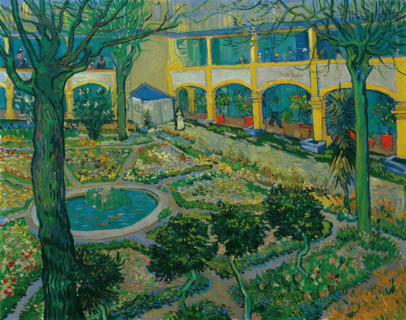 The Courtyard of the Hospital at Arles, 1889. Creator: Gogh, Vincent, van (1853-1890).