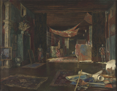 Atelier of the artist at Palazzo Pesaro degli Orfei. Creator: Fortuny y Madrazo, Mariano (1871-1949).