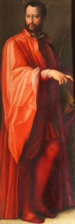 Cosimo I de' Medici as Saint Damian, 1557-1559. Creator: Vasari, Giorgio (1511-1574).