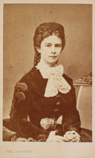 Portrait of Elisabeth of Bavaria, 1860s. Creator: Rabending, Emil (1823-1886).