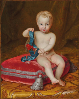 Portrait of Ferdinand VI of Spain (1713-1759) when Infante, with the Order of the Saint Esprit... Creator: Houasse, Michel-Ange (1680-1730).