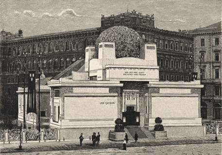The Home of the Vienna Secession, from: "Over Land and Sea", 1898, No. 13, 1898. Creator: Anonymous.