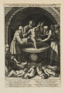 Six Children Killed in Regensburg, from Bavaria Sancta , 1627. Creator: Sadeler, Raphael, the Younger (1584-1632).