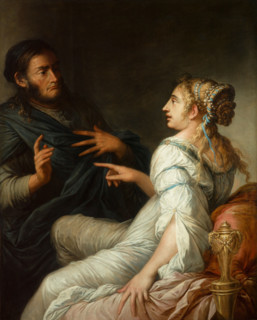 Phryne and Xenocrates, Mid of 17th century. Creator: Rosa, Salvatore (1615-1673).