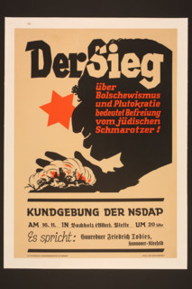 Victory over Bolshevism and plutocracy means being freed from the Jewish parasite!, c1939. Creator: Anonymous.