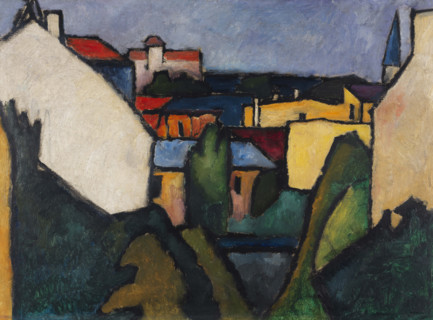 Houses, 1910. Creator: Kanoldt, Alexander (1881-1939).