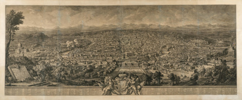 Prospetto dell'Alma Città di Roma visto dal Monte Gianciolo, Between 1745 and 1765. Creator: Vasi, Giuseppe (1710-1782).