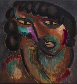 Head in Bronze Colors - Portrait of Sacharoff, 1913. Creator: Javlensky, Alexei, von (1864-1941).