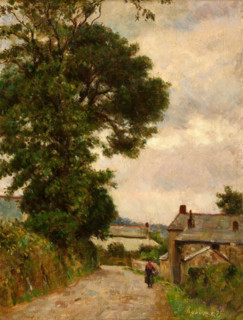 Village street, 1873. Creator: Gauguin, Paul Eugéne Henri (1848-1903).