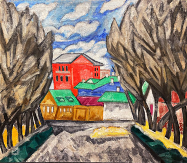 Red House, 1910. Creator: Rozanova, Olga Vladimirovna (1886-1918).