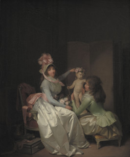 Garlanding the Statuette of Cupid, Between 1776 and 1845. Creator: Boilly, Louis-Léopold (1761-1845).