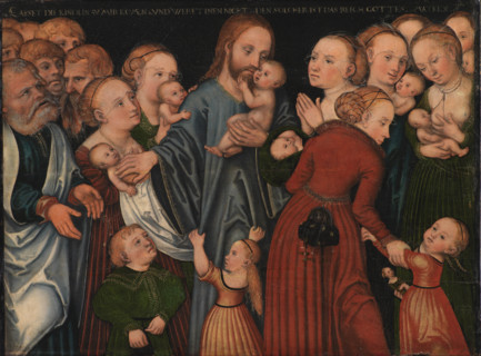 Christ Blessing the Children (Let the little children come to me), after 1537. Creator: Cranach, Lucas, the Elder (1472-1553).