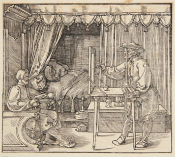 Artist Drawing a Portrait of a Man, 1525. Creator: Dürer, Albrecht (1471-1528).