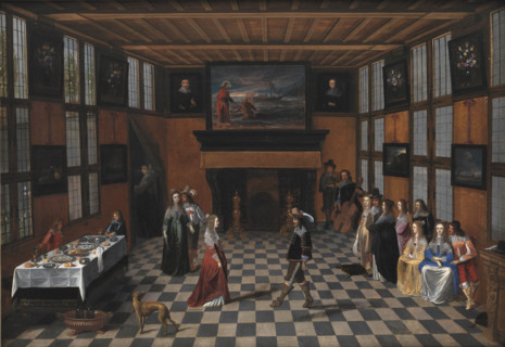 Dancing Party in an Interior, um 1640-1650. Creator: Laemen, Christoffel Jacobsz van der (ca. 1607-ca. 1651).