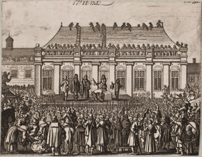 The Beheading of Charles I outside the Banqueting House, Whitehall, London. Creator: Rothgiesser, Christian Lorenzen (?-1659).
