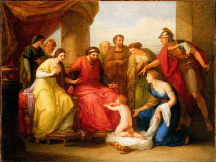 The Child Pyrrhos imploring King Glaucus for Asylum, 1794. Creator: Kauffmann, Angelika (1741-1807).