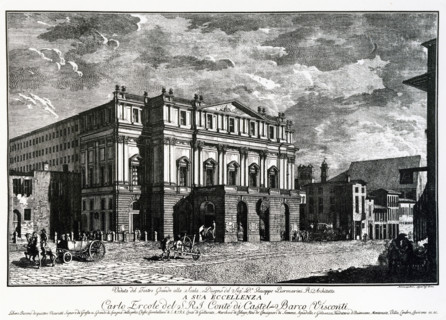View of the Teatro Grande alla Scala, Late 18th century. Creator: Aspari, Domenico (1745-1831).