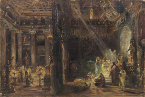 Stage design for the opera Nerone by Arrigo Boito, 1924. Creator: Pogliaghi, Lodovico (1857-1950).