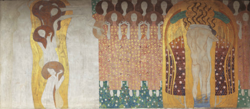 The Beethoven Frieze: "The Arts", "Paradise Choir" and "The Embracement", Panel 9, 1901. Creator: Klimt, Gustav (1862-1918).
