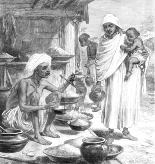 The Impending Famine in Bengal: a Bengalee beniah or grain-seller, 1874. Creator: William Biscombe Gardner.