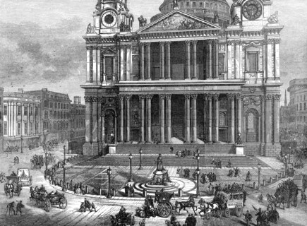 West Area of St. Paul's-Churchyard, as newly arranged, 1874. Creator: Unknown.