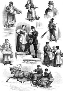 Sketches from St. Petersburg, by our special artist, 1874. Creator: Unknown.