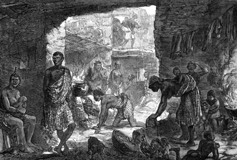 The Ashantee War - sketches by our special artist: interior of a native hut, Cape Coast Castle, 1874 Creator: Unknown.