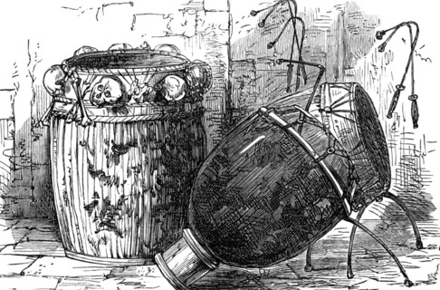Ashantee war drums, 1874. Creator: Unknown.