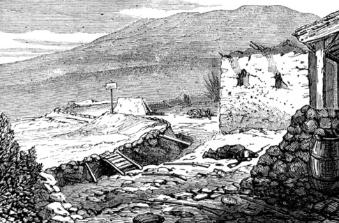 The Civil War in Spain: Carlist trench, San Pedro de Abanto, 1874. Creator: Unknown.