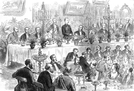 Banquet to Sir Garnet Wolseley at Portsmouth, 1874. Creator: Unknown.