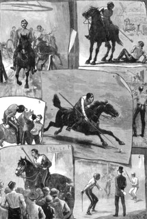 Military Tournament at Agricultural Hall for the Royal Cambridge Asylum for Soldiers' Widows, 1881. Creator: Unknown.