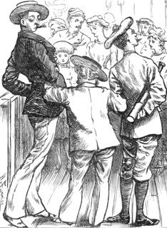 Sketches at the Ryde Regatta: Doing the Pier, 1881. Creator: Joseph Swain.