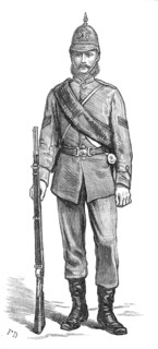 The Scottish Volunteers: sergeant of the Border Rifles (Full Dress), 1881. Creator: Unknown.