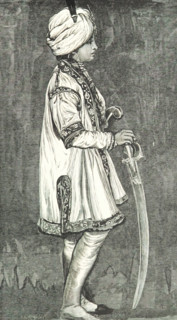 Indian youth in profile, 1879.  Creator: Valentine Cameron Prinsep.
