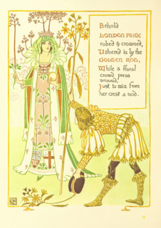 Behold London Pride robed & crowned, Ushered in by the Golden Rod...,  1899. Creator: Walter Crane.