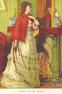 Trying on the dress, 1876.  Creator: Unknown.