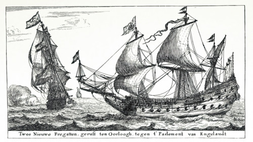Two New Frigates Launched for War Against the Parliament of England, c1652-1654, (1896).  Creator: Unknown.