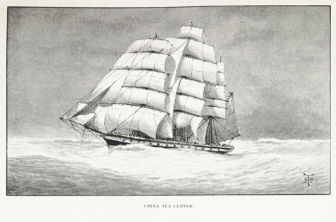 China Tea Clipper, 1896.  Creator: Robert Taylor Pritchett.