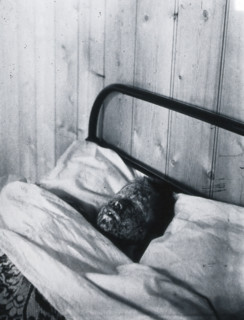 Gloucester smallpox epidemic, 1896: Kate Mills, a smallpox patient, 1896. Creator: HCF of Gloucester.