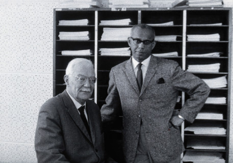 Petr Grigorevic Sergiev and Govindas Sambasivan. Creator: Unknown.