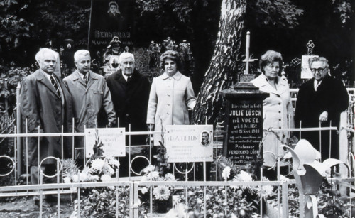 Six Russian scientists honouring the memory of Ferdinand Loesch, c1950s. Creator: Unknown.