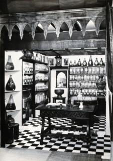 Wellcome Historical Medical Museum, Wigmore Street, London: reconstruction of a Hispano-Moresque... Creator: Unknown.