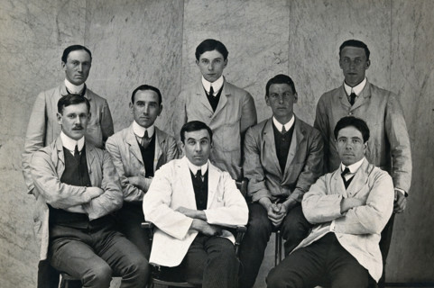 Charing Cross Hospital: a portrait of house surgeons, 1906. Creator: Unknown.
