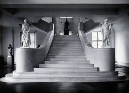 The Wellcome Research Institution's building, Euston Road, London: the stairs..., c1930s. Creator: Unknown.
