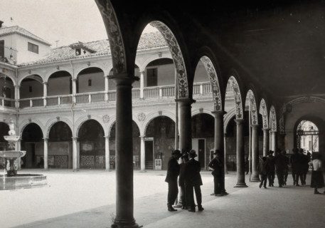 Hospital San Juan de Diós, Granada: view of the cloister, c1900. Creator: Unknown.